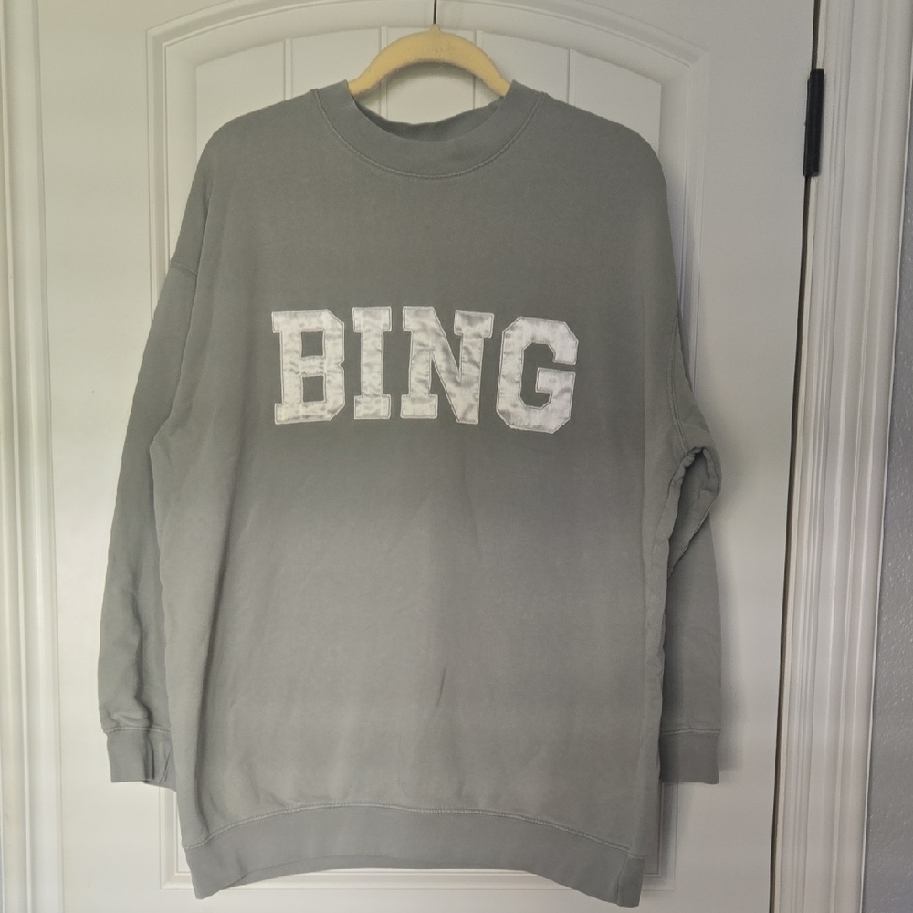 Gray 'BING' Crewneck Sweatshirt